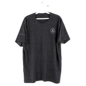 Mercedes Benz Star Logo Racing Car T Shirt Gray